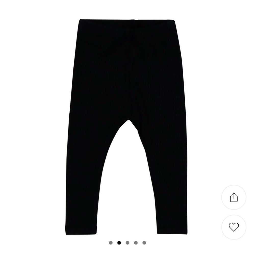 Black Ribbed Leggings